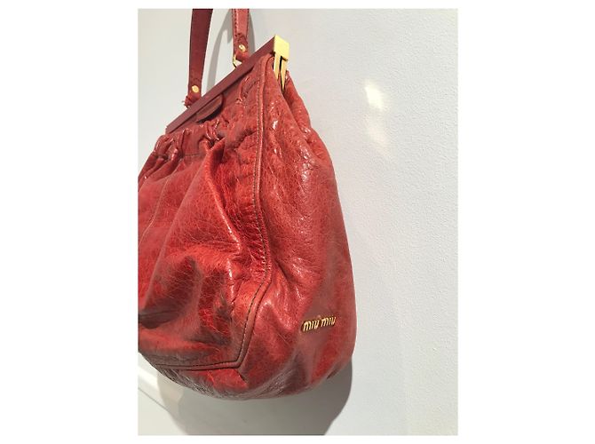 Borse MIU MIU T. Pelle Rosso - vista 6