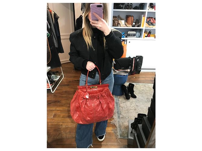 Borse MIU MIU T. Pelle Rosso - vista 9