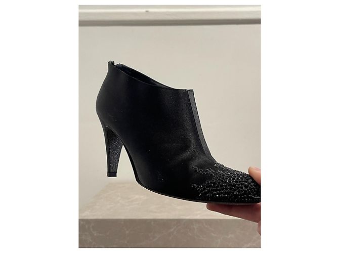CHANEL Ankle boots T.EU 38 Cloth Black - view 6