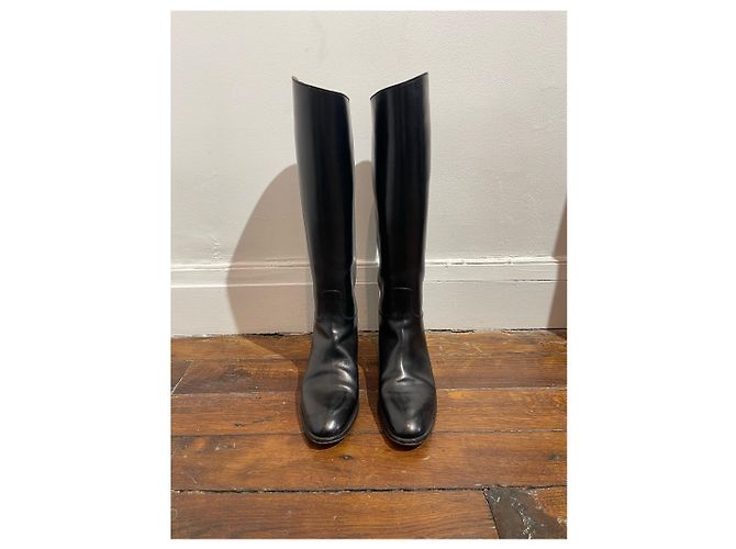 Hermès HERMES Stiefel T.EU 37.5 Leder Schwarz - Ansicht 2