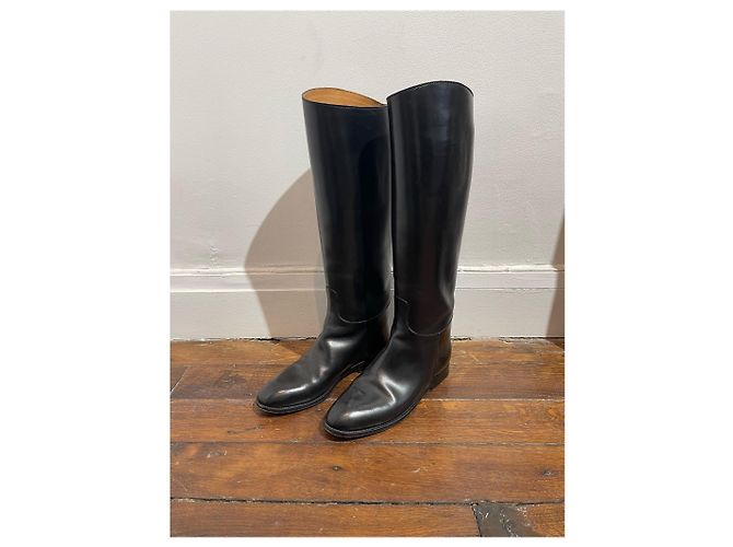 Hermès HERMES Stiefel T.EU 37.5 Leder Schwarz - Ansicht 3