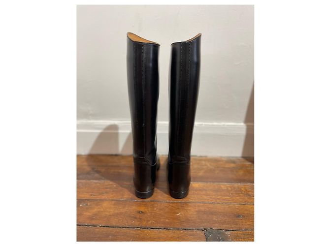 Hermès HERMES Stiefel T.EU 37.5 Leder Schwarz - Ansicht 4