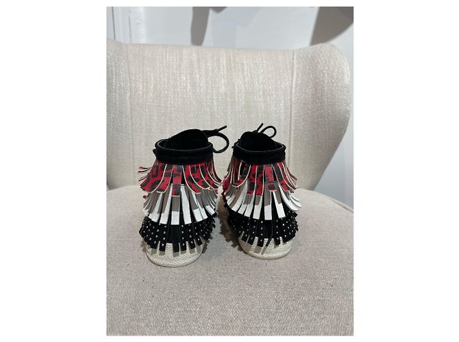 Sneakers SAINT LAURENT T.EU 37.5 Camoscio Nero - vista 4