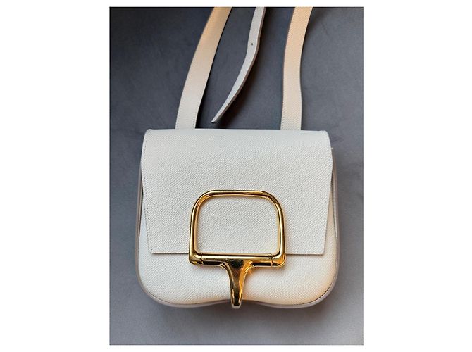 Hermès Della Cavalleria Mini Tasche Epsom Leder Craie - Ansicht 3