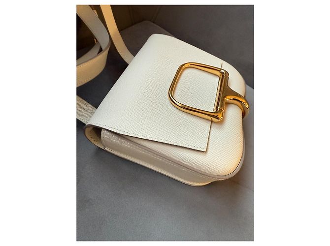 Hermès Della Cavalleria Mini Tasche Epsom Leder Craie - Ansicht 7