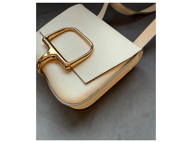 Hermès Della Cavalleria Mini Tasche Epsom Leder Craie - Ansicht 8