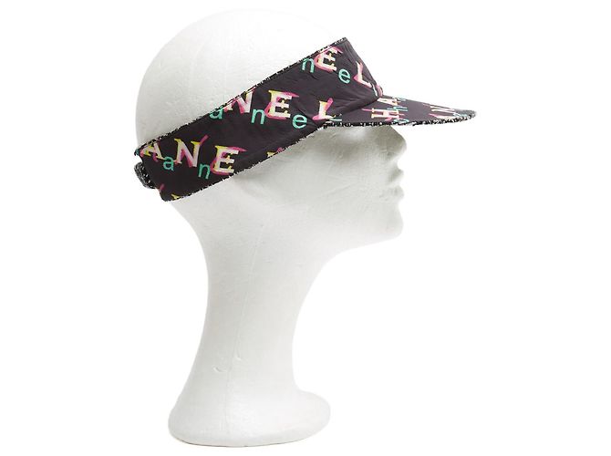 Chanel Visier TU Schwarz Tweed Wendbare Visier Augenbinde OS - Ansicht 6