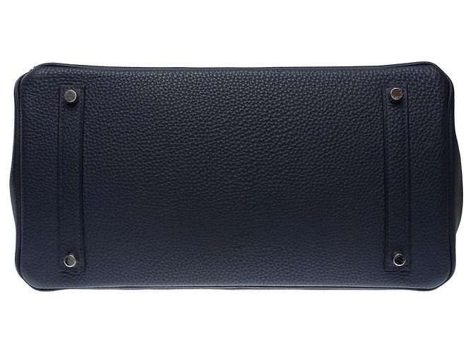 Hermès Sac HERMES Birkin 35 en Cuir Bleu - 102615 - vue 11
