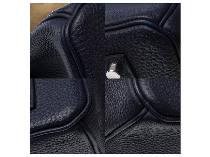 Hermès Sac HERMES Birkin 35 en Cuir Bleu - 102615 - vue 12
