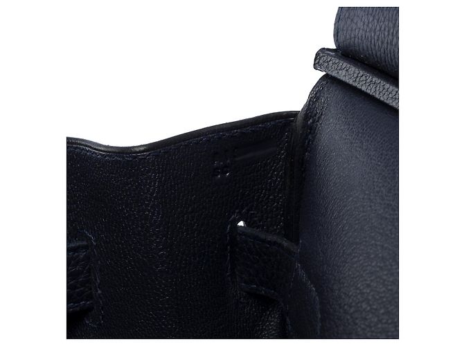 Hermès Sac HERMES Birkin 35 en Cuir Bleu - 102615 - vue 8