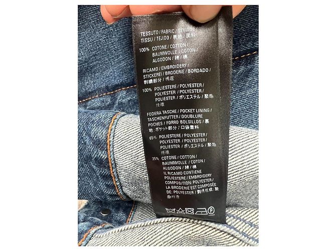 Oversized-Denimjacke mit gesticktem Balenciaga-Logo EU52 Blau - Ansicht 10
