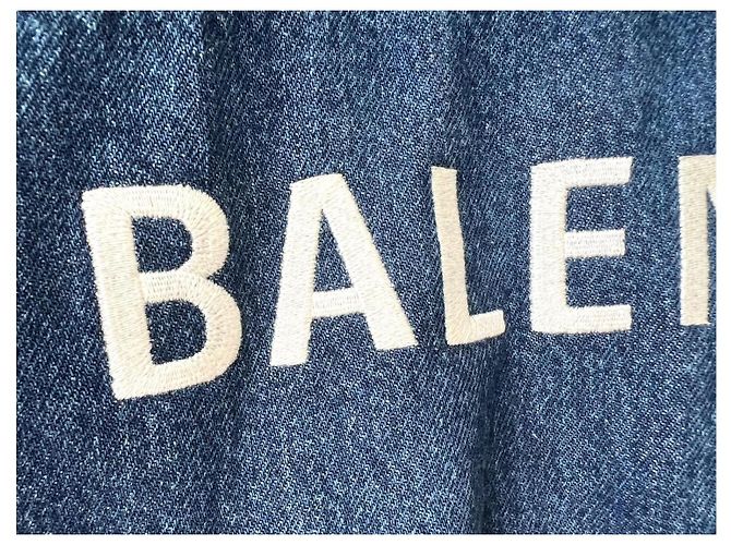 Oversized-Denimjacke mit gesticktem Balenciaga-Logo EU52 Blau - Ansicht 2
