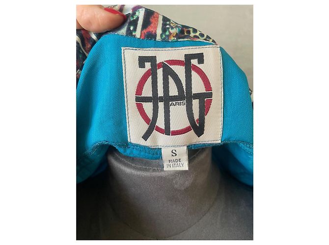Chaqueta Jean Paul Gaultier Azul de Algodón Patrones Rostros Asiáticos S Multicolor - vista 10