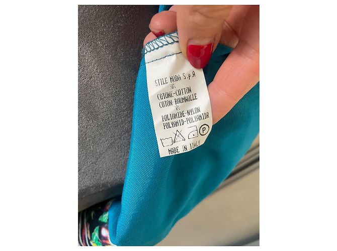 Chaqueta Jean Paul Gaultier Azul de Algodón Patrones Rostros Asiáticos S Multicolor - vista 11
