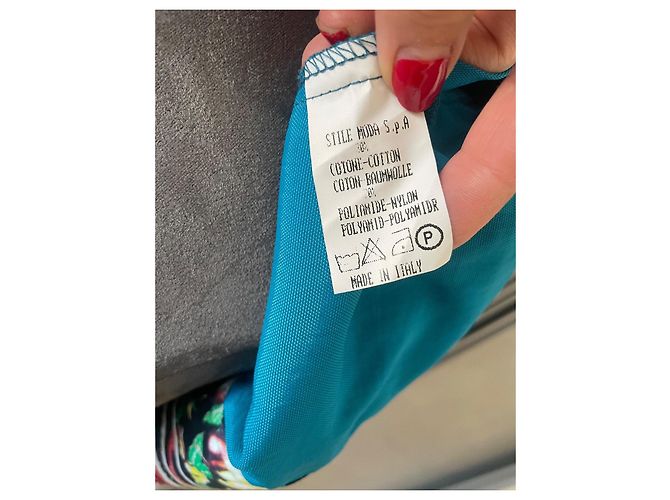 Chaqueta Jean Paul Gaultier Azul de Algodón Patrones Rostros Asiáticos S Multicolor - vista 12