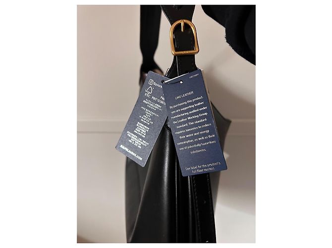 Polo Ralph Lauren Gran bolso Shoulder Polo ID de piel de ternera (modelo grande) Negro - vista 20