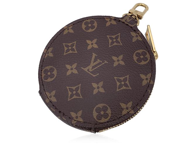 Louis Vuitton Monedero redondo con monograma Accesorios Multi Pochette Castaño - vista 3