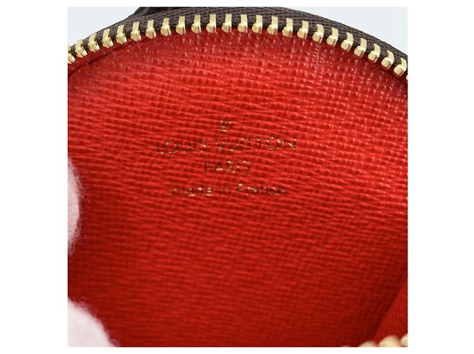 Louis Vuitton Monedero redondo con monograma Accesorios Multi Pochette Castaño - vista 5