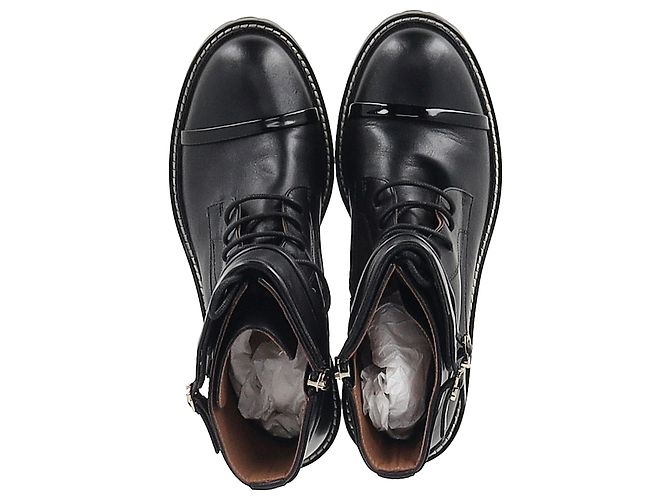 Autre Marque Stivali da combattimento Malone Souliers in pelle nera Nero - vista 3