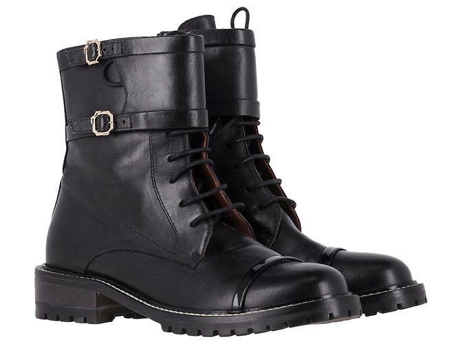 Autre Marque Stivali da combattimento Malone Souliers in pelle nera Nero - vista 4