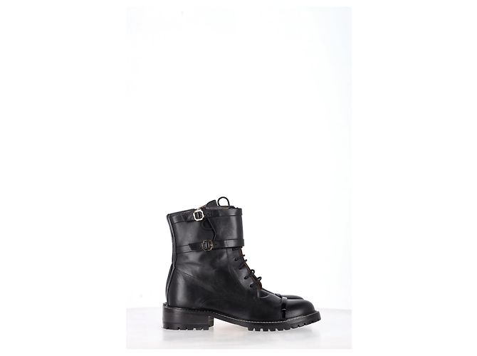 Autre Marque Stivali da combattimento Malone Souliers in pelle nera Nero - vista 7