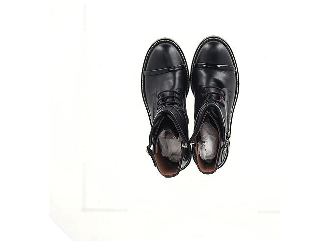 Autre Marque Stivali da combattimento Malone Souliers in pelle nera Nero - vista 9