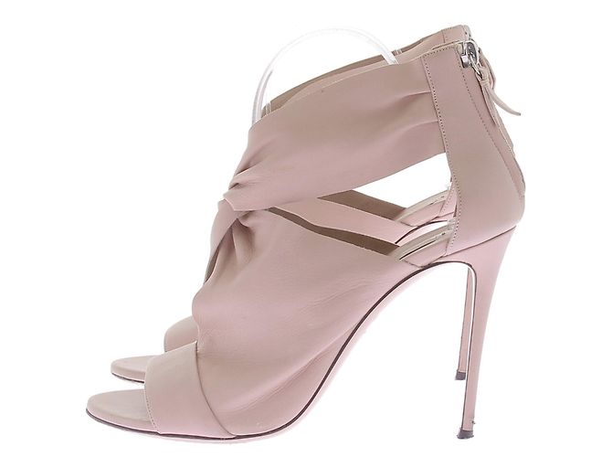 Tacones CASADEI T.EU 40 Cuero Beige - vista 3