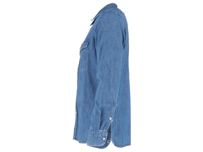 Camicia in denim Tom Ford Wested in cotone blu - vista 2