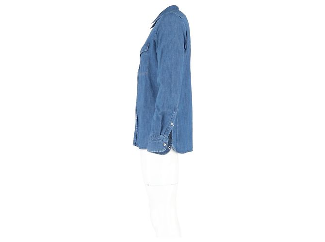 Camicia in denim Tom Ford Wested in cotone blu - vista 5