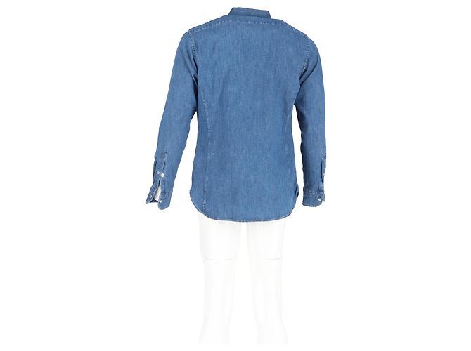 Camicia in denim Tom Ford Wested in cotone blu - vista 6