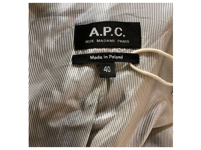 Apc Abrigo Trench A.P.C. en algodón beige - vista 5