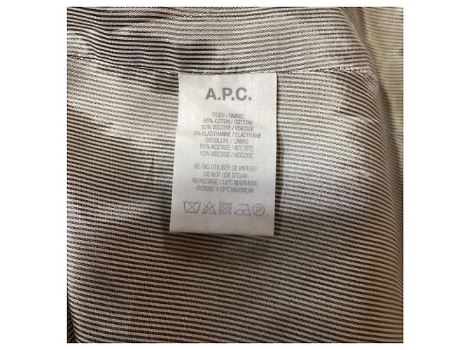 Apc Abrigo Trench A.P.C. en algodón beige - vista 6