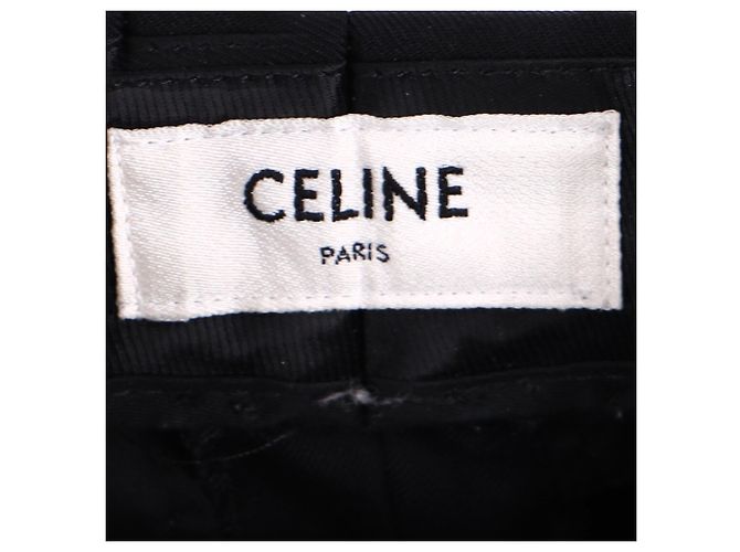 Céline Blazer e Pantaloni Celine in Lana Nera Nero - vista 13