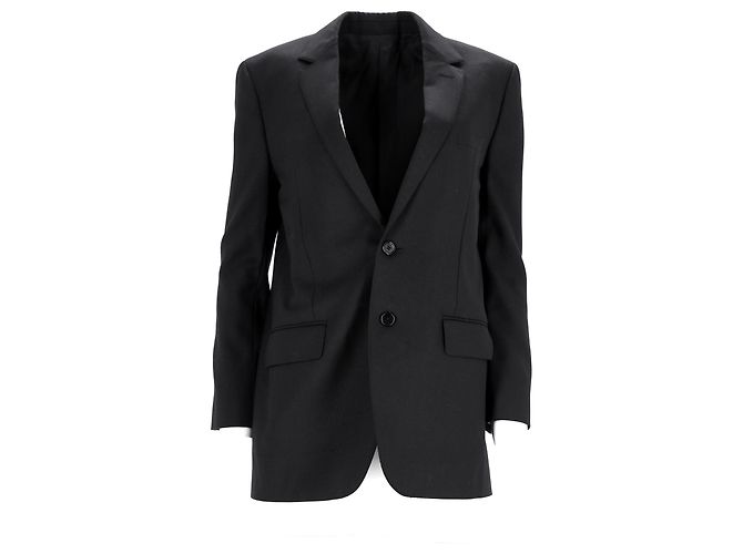 Céline Blazer e Pantaloni Celine in Lana Nera Nero - vista 17