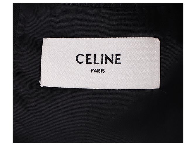 Céline Blazer e Pantaloni Celine in Lana Nera Nero - vista 24