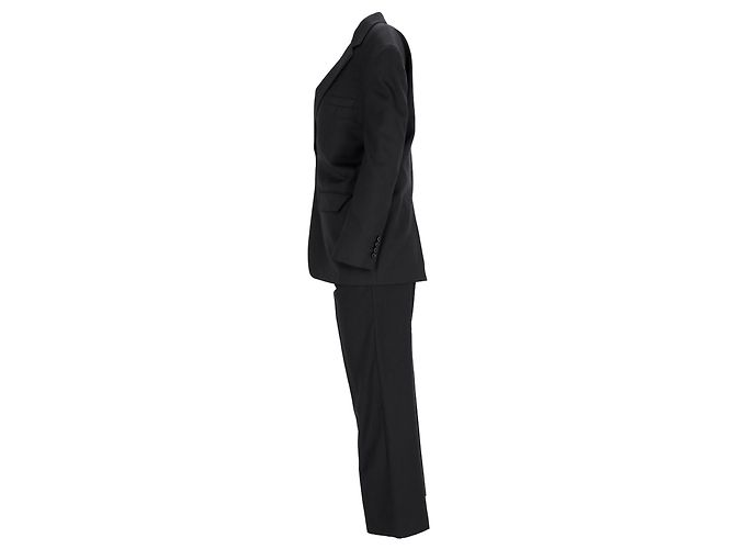 Céline Blazer e Pantaloni Celine in Lana Nera Nero - vista 4