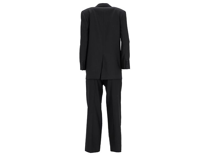 Céline Blazer e Pantaloni Celine in Lana Nera Nero - vista 5