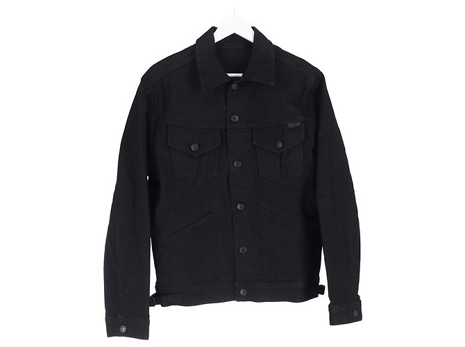 Tom Ford Selvedge-Jacke mit Taschen aus schwarzem Baumwoll-Denim - Ansicht 4