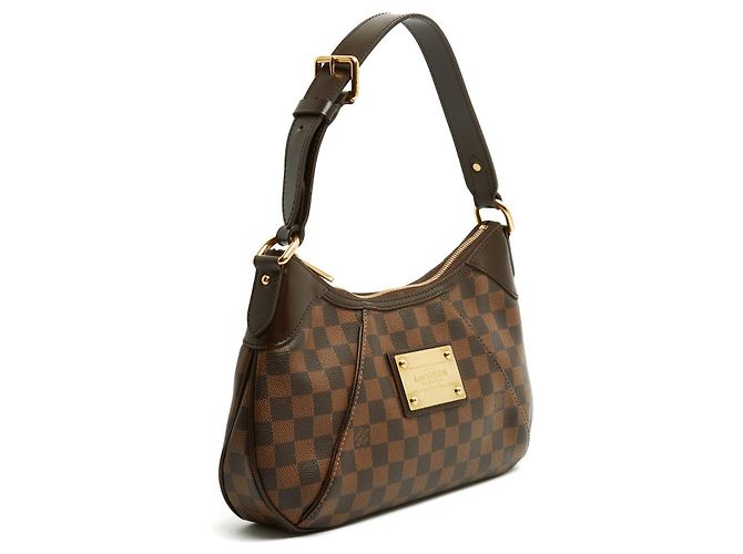 Borsa a Spalla LV Damier Ebene Canvas Sac Thames Louis Vuitton 2010 Marrone - vista 2