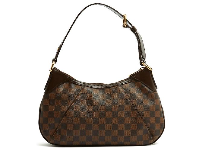 Borsa a Spalla LV Damier Ebene Canvas Sac Thames Louis Vuitton 2010 Marrone - vista 3