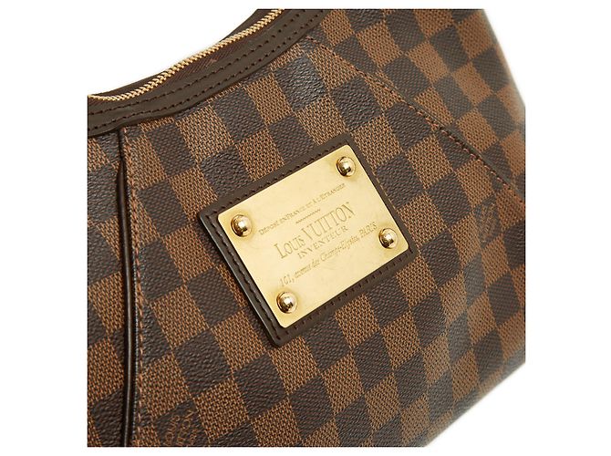Borsa a Spalla LV Damier Ebene Canvas Sac Thames Louis Vuitton 2010 Marrone - vista 5