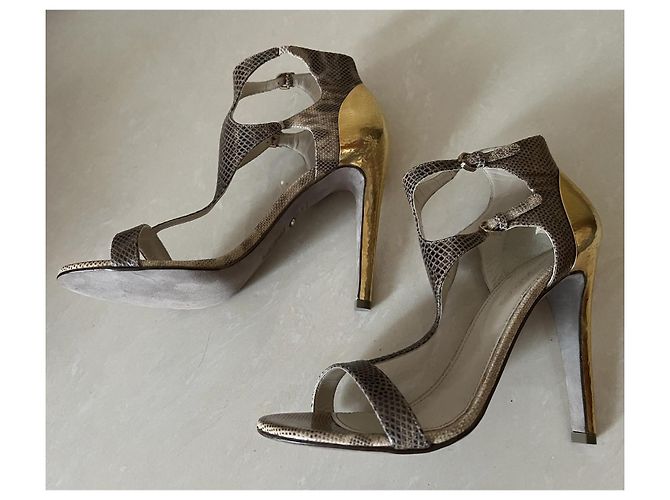 Sergio Rossi High Heels aus Leder beige Größe 37 - Ansicht 6