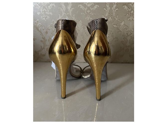 Sergio Rossi High Heels aus Leder beige Größe 37 - Ansicht 8