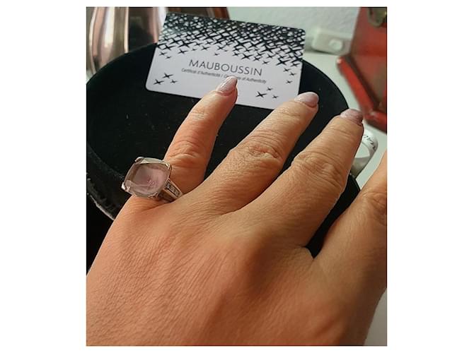 Mauboussin Gueule d'Amour Ring Diamanten Silber Pink - view 6