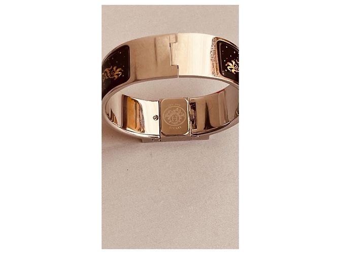 Cierre de pulsera de reloj Hermès en acero y esmalte negro - vista 6