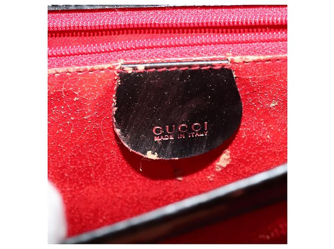 Borsa a mano in pelle nera GUCCI 001 2046 1719 Auth ep8304 Nero - vista 14