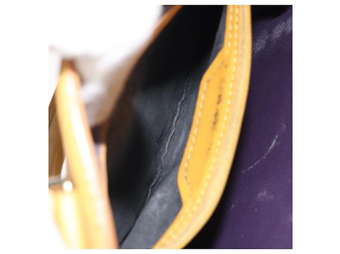LOUIS VUITTON Borsa a Mano Sac Plat Epi Gialla M52079 LV Auth BD1385 Giallo - vista 11