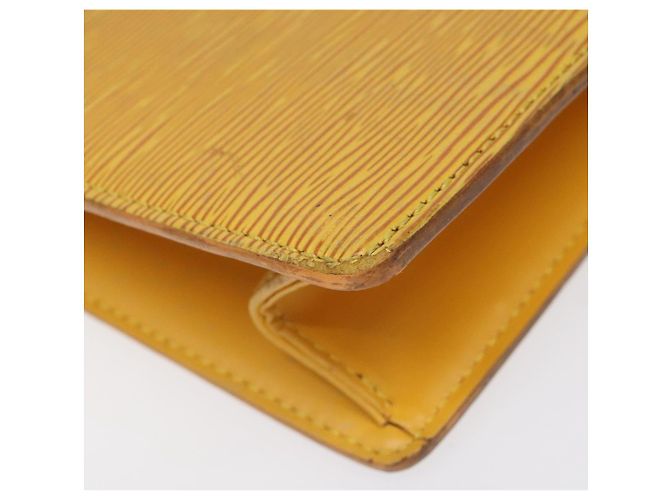 LOUIS VUITTON Borsa a Mano Sac Plat Epi Gialla M52079 LV Auth BD1385 Giallo - vista 14