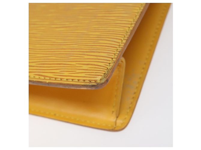 LOUIS VUITTON Borsa a Mano Sac Plat Epi Gialla M52079 LV Auth BD1385 Giallo - vista 15