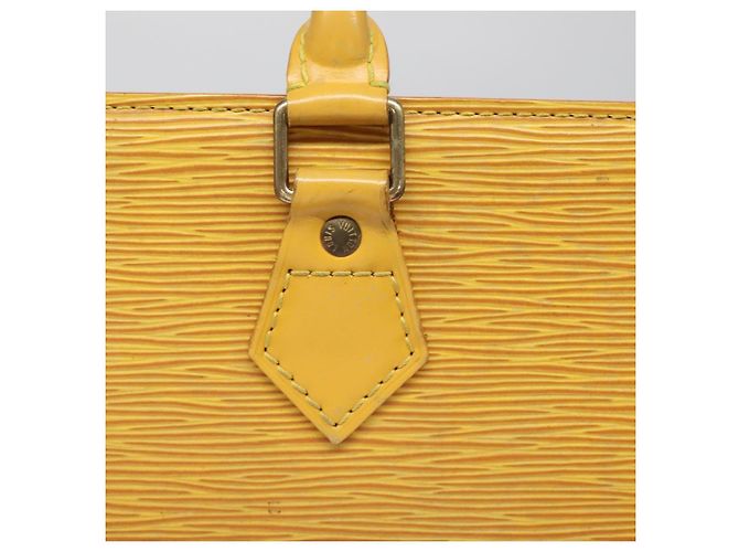LOUIS VUITTON Borsa a Mano Sac Plat Epi Gialla M52079 LV Auth BD1385 Giallo - vista 17